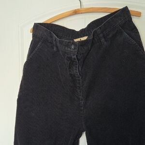 Woolrich Women's Black Cotton Cordoroy Barrel Style Pants